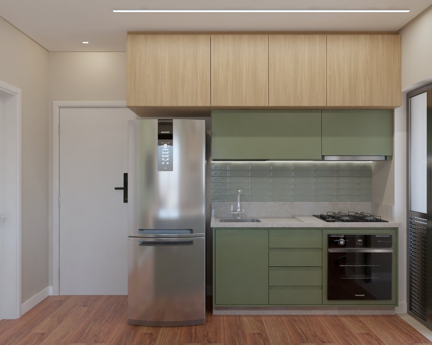 Render de cozinha contemporânea