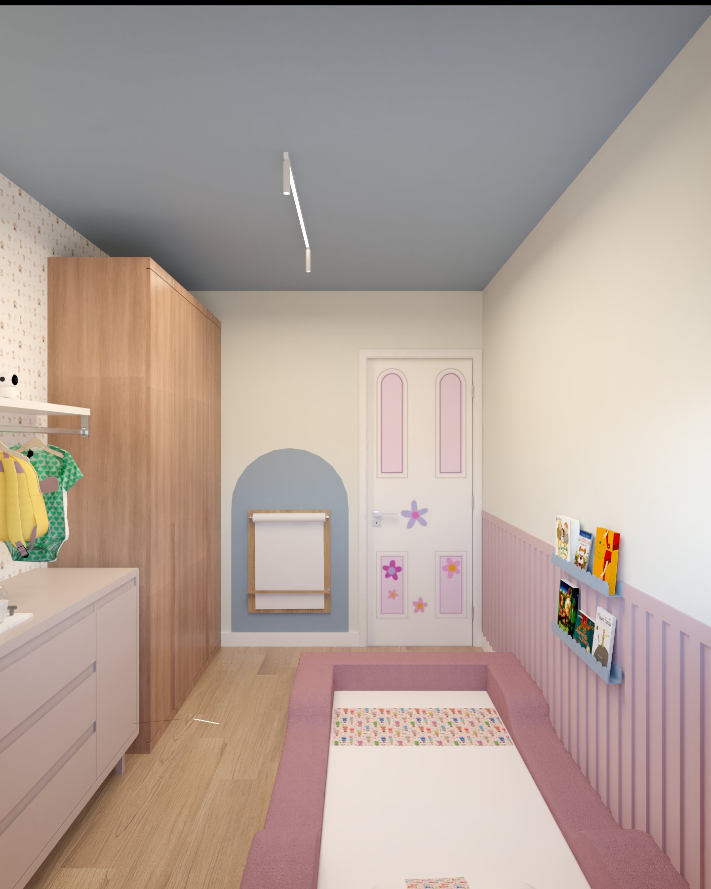Render de quarto infantil